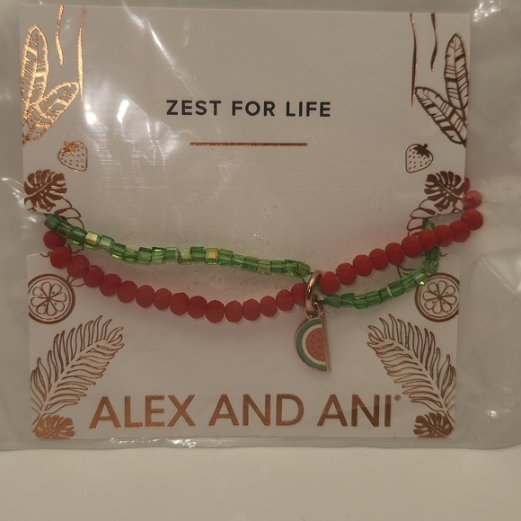 Alex and Ani Jewelry - Alex and Ani Red and Green Beaded Bracelet